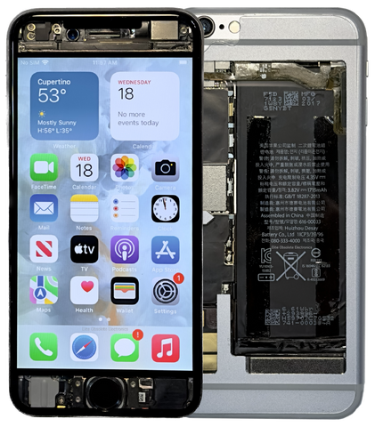 Apple iPhone 6s Custom Refurbished Transparent Space Gray 64GB