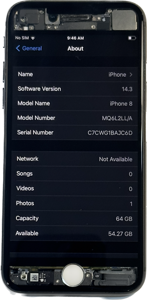Apple iPhone 8 Custom Refurbished Transparent Clear 64GB
