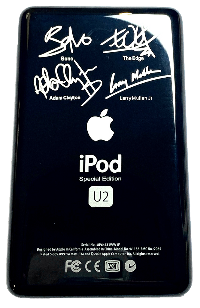 Thin U2 Special Edition Black Backplate for Apple iPod Video Thin U2 Special Edition Black Backplate for Apple iPod Video