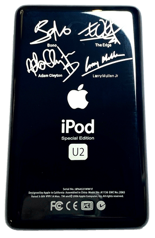 Thin U2 Special Edition Black Backplate for Apple iPod Video Classic 5th 5.5 6th 7th